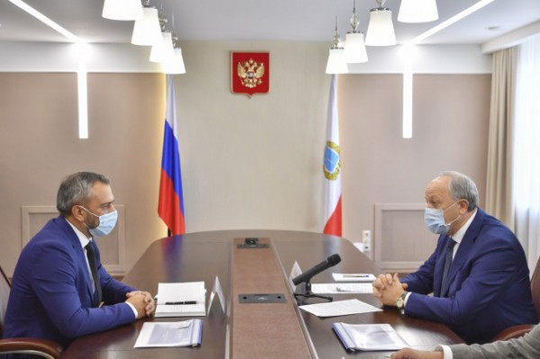 Глава региона провел рабочую встречу с новым руководителем УФПС Саратовской области Сергеем Дубровиным