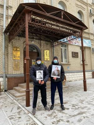 
В Саратове прошла акция поддержки борьбы за Гагаринскую "летку"					