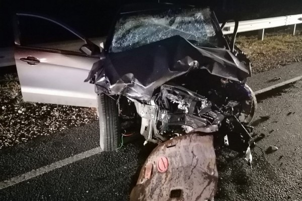 В столкновении двух иномарок на федеральной трассе погиб один из водителей, ребенок и двое взрослых госпитализированы