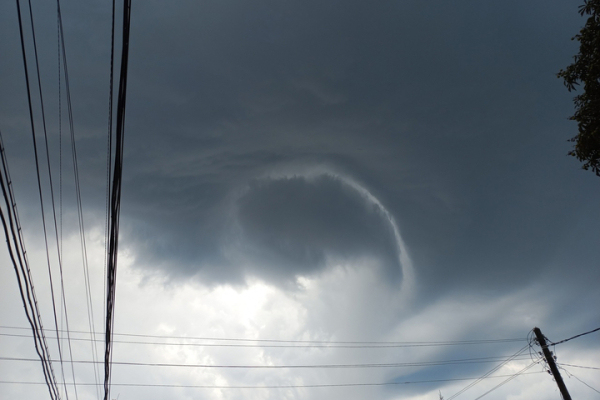 Ливень, град и шторм. В Саратове затопило улицы, повалило деревья и прекратилось движение электротранспорта