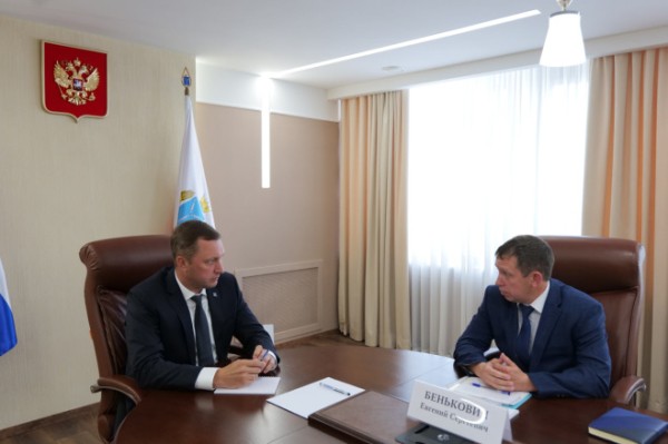 Губернатор Роман Бусаргин провел встречу с главой Балтайского района Евгением Беньковичем