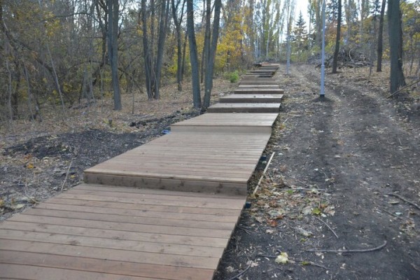 Реконструкция парка к 80-летию Победы. Деревьев всё меньше, &laquo;экотропа&raquo; не готова, зима близко