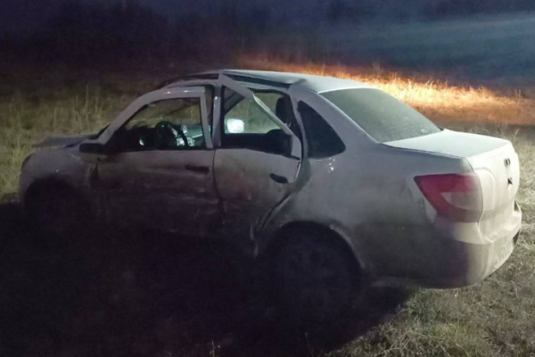 В столкновении &laquo;Лад&raquo; в Марксовском районе пострадали взрослый и двое детей