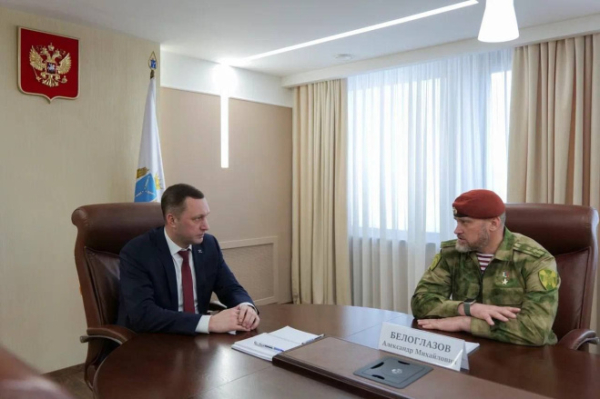 Губернатор провел встречу с Героем России Александром Белоглазовым