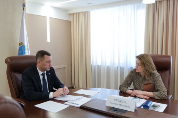 губернатор Роман Бусаргин встретился с региональным уполномоченным по правам человека Надеждой Суховой